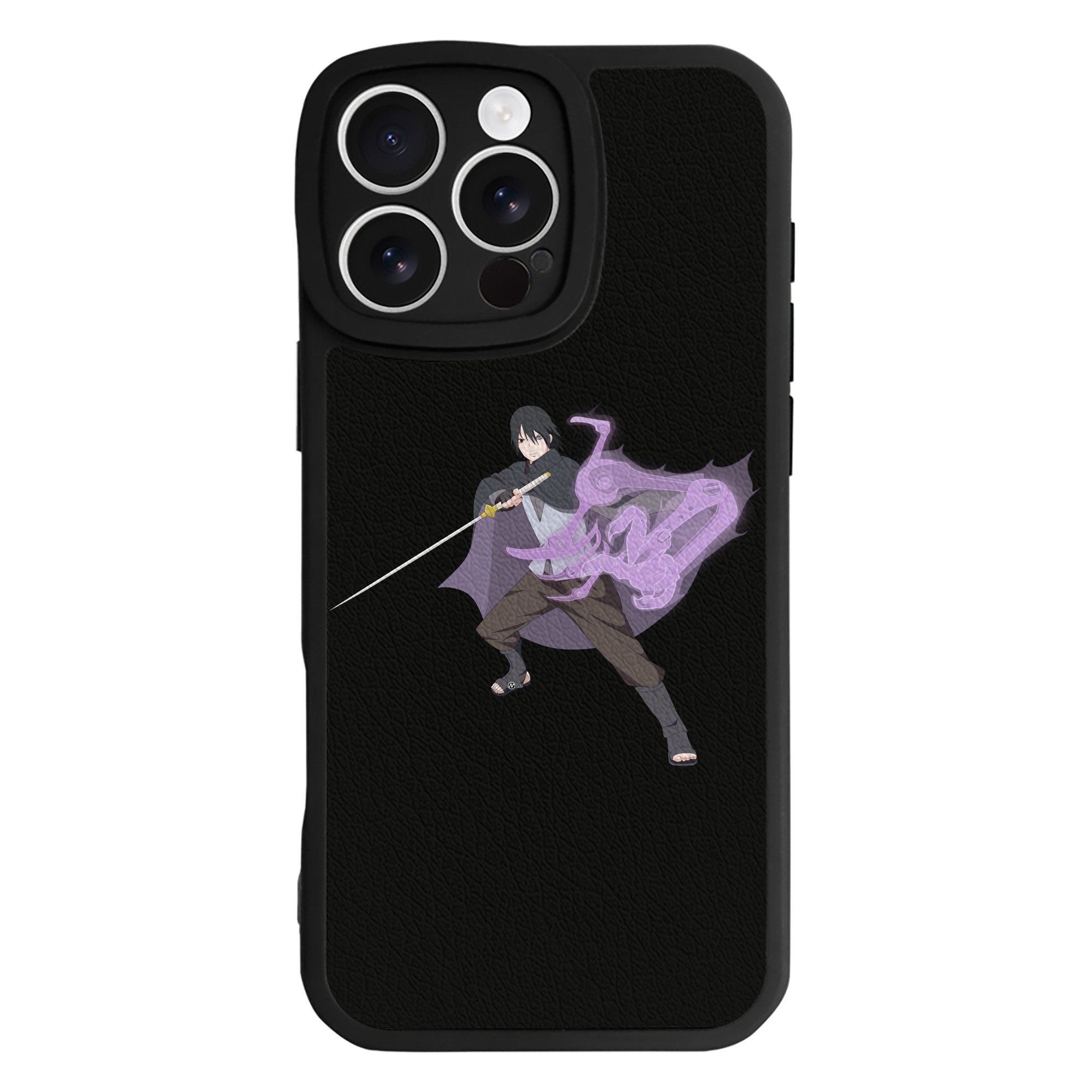 （画像用） NARUTO -ナルト- うちは サスケ Uchiha Sasuke 【iPhone 16シリーズ対応】シリコンスマホケース（レザー調） 材質：シリコン